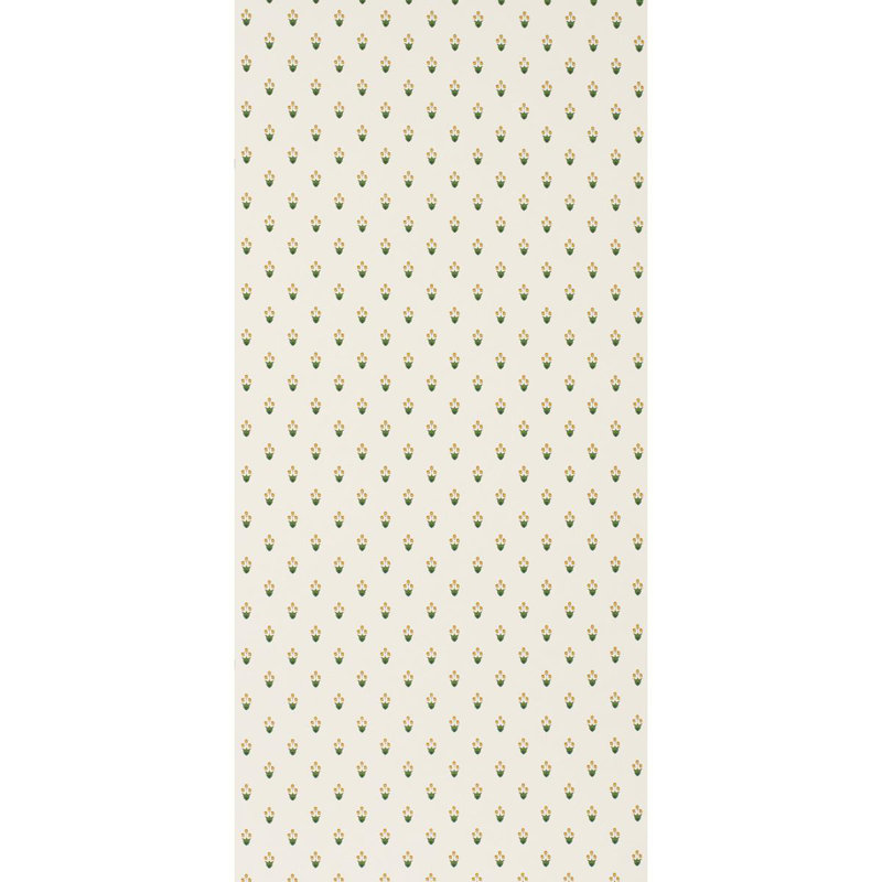 Moira Floral Roll, Ivory/Yellow/Green
