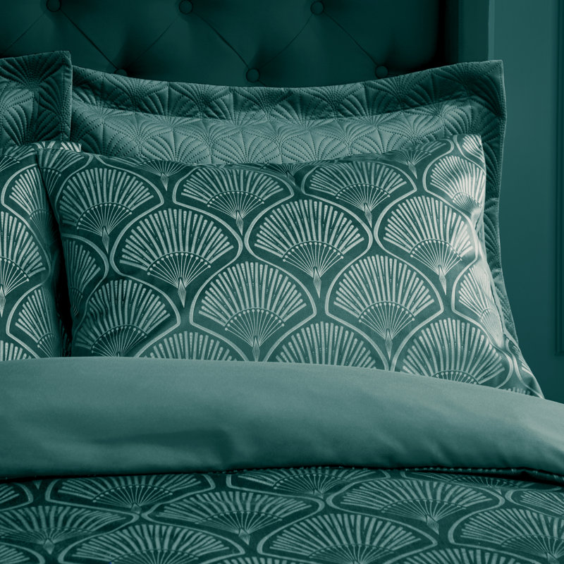Art Deco Pearl Duvet Cover Set, King Duvet Cover + 2 Standard Pillowcases