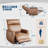 Power Swivel Rocker Recliner Chair with USB, PU Leather Glider for Living Room & Nursery, Brown
