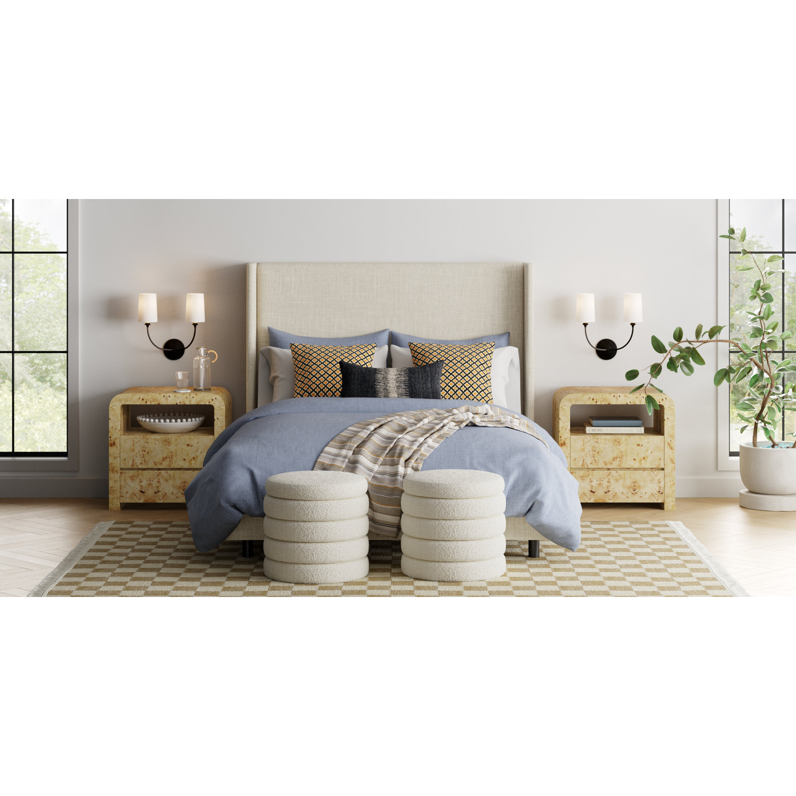 Anni 2-Light Dimmable Armed Sconce