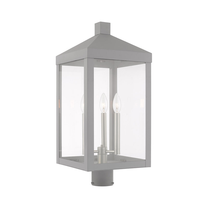 Inniss Transparent Lantern Head, Nordic Gray, 19.5" H x 8.25" W x 8.25" D