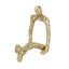 Figurine humaine abstraite assise en or 8,3 x 4,7 x 8,7 po avec finition or texturée