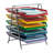 Mind Reader 5-Tier Paper Tray, Desktop Organizer, File Storage, Workspace, Office, Metal Mesh, 11.75"L x 14"W x 15"H, Assorted Colors