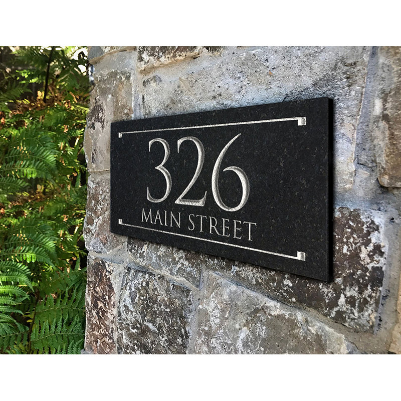 Plaque d'adresse sur 2 lignes, Argent, Oui