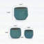 Ensemble de 3 pots à fleurs en céramique faits à la main à motif de losanges turquoise avec trou de drainage pour l'intérieur et l'extérieur