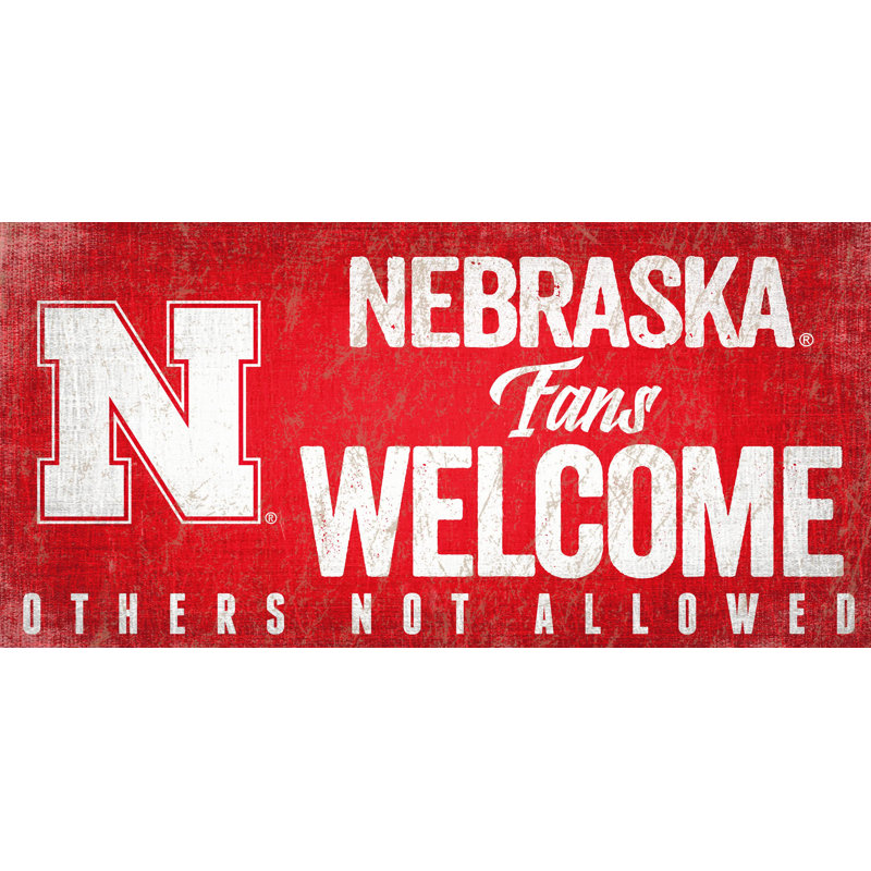 NCAA Fans Welcome Sign, décoration murale, Université du Nebraska, Omaha
