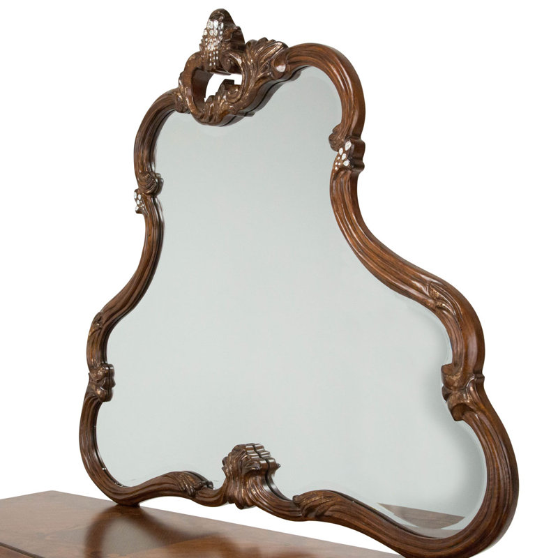 Platine de Royale 12 Drawer Dresser with Mirror, Light Espresso