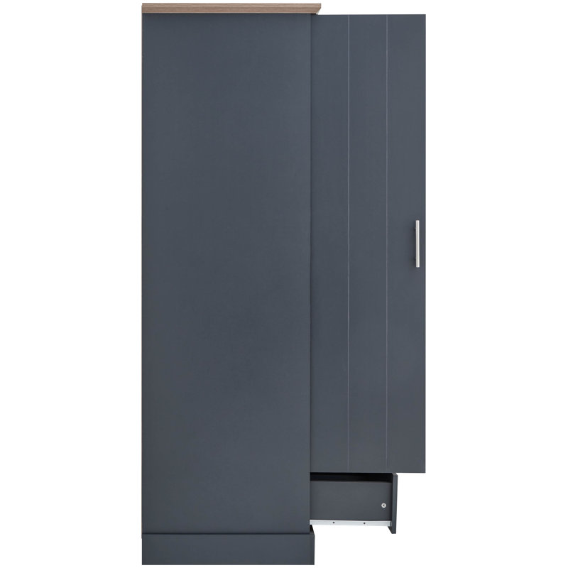 Brielle 2 Door Wardrobe, Dark Gray