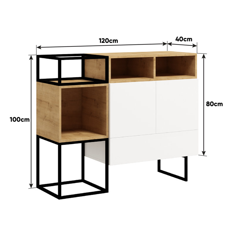 Harliv 120cm W 1 - Drawer Chest of Drawers