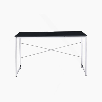 Bureau de meuble-lavabo noir et chrome