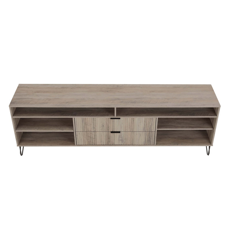 Meuble télé 85 po Dumbo, Gris / Noir, H 26,77 po x L 85 po x l 17,99 po