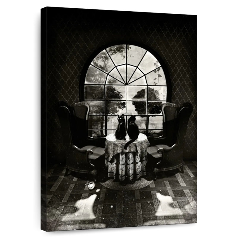 Crâne de chambre BW, H 24 po x l 16 po