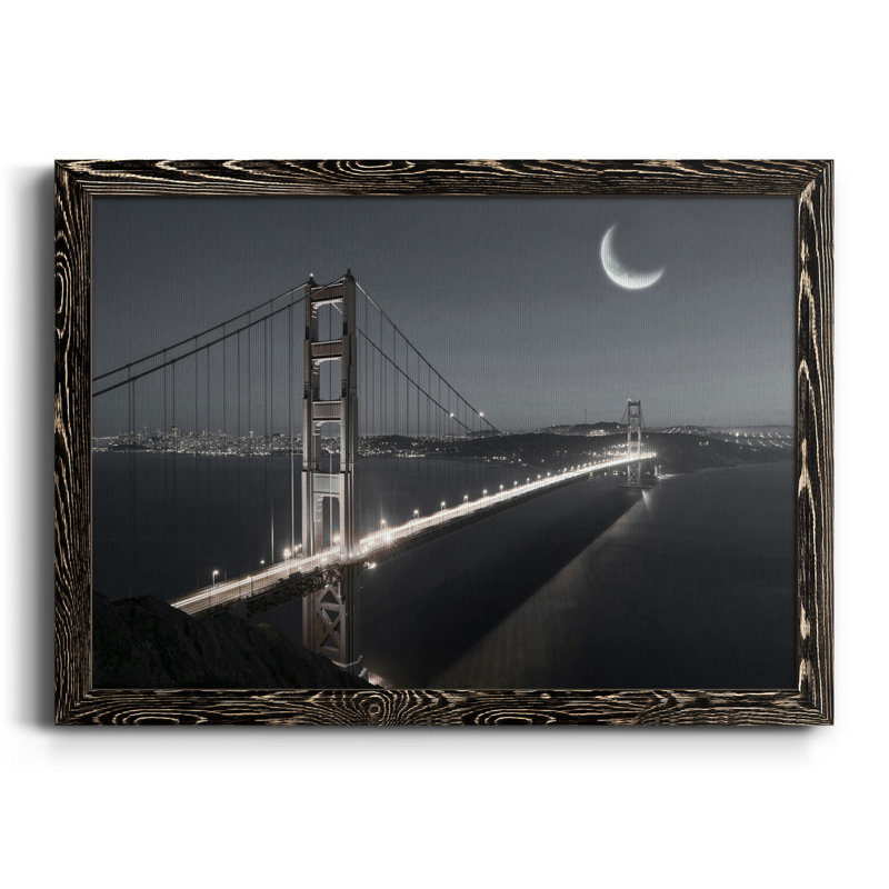 Moonrise - cadre photo, impression sur toile, H 24 po x l 18 po x P 1,5 po, Toile encadrée noire