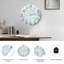 Horloge murale moderne en verre à motif de vagues, 15,7 po-615582161