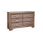 Commode double 6 tiroirs avec miroir Gussie