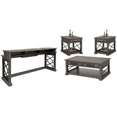 Table basse avec 2 tables de bout et console