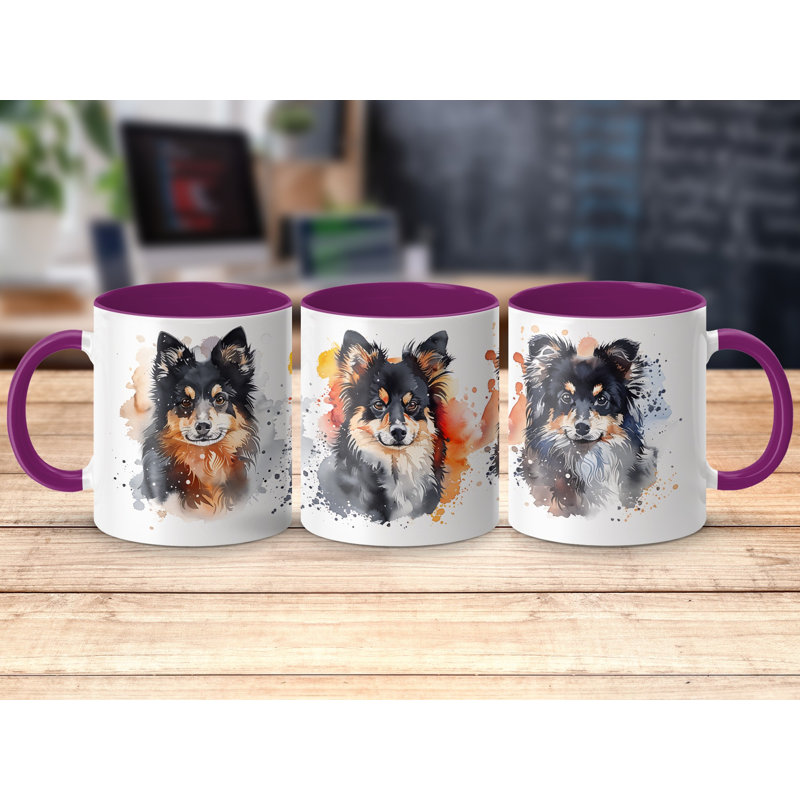 Ceramic Coffee Mug, Purple, 3