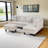 3-Piece Flannel Sectional Sofa-1288810903-1288810897