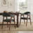 Mid-Century Modern Upholstered Dining Chair with Curved Back and Solid Wood Legs-1010894228