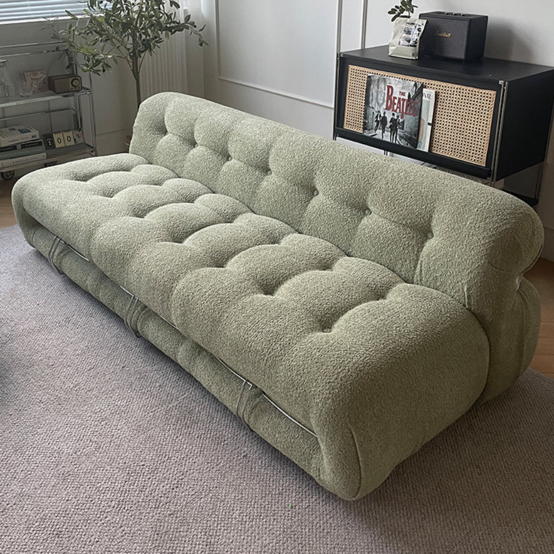 Modern Simple Light Luxury Cream Style Sofa, Green