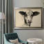 «Charcoal Cow II», reproduction sur toile encadrée-2139298383