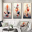 Metamorphosis Interior Design Retrofuturistic - Abstract Shapes Art Set Of 3 Pieces-1068348403-1068348404
