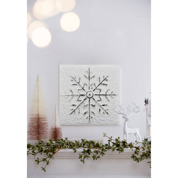 White Wooden Snowflakes 3 Designs and 2 Sizes 7 and 5