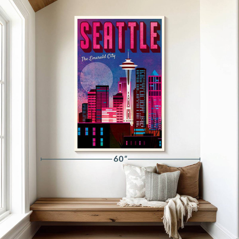 The Emerald City Seattle, H 51 po x l 34 po