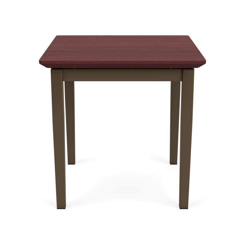 Table de bout en acier Lenox, Acajou Chelsea, Bronze