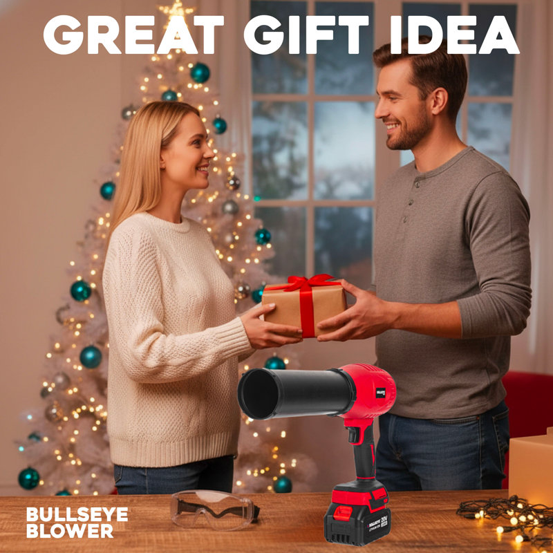 Bullseye Blower 20v Rechargeable Cordless Leaf And Dust Air Blaster 24,000 Rpm High-speed Handheld Electric Blower With Battery And Charger