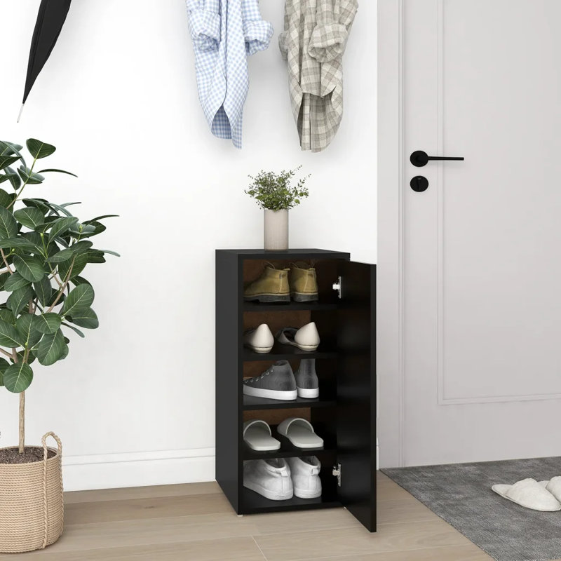 Shoe Cabinet 32x35x70 cm Engineered Wood, Black