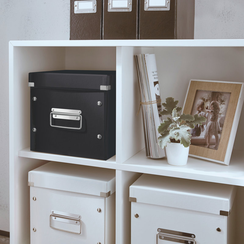 Leitz Decorative Bin, 26cm H x 24cm W x 26cm D, Black