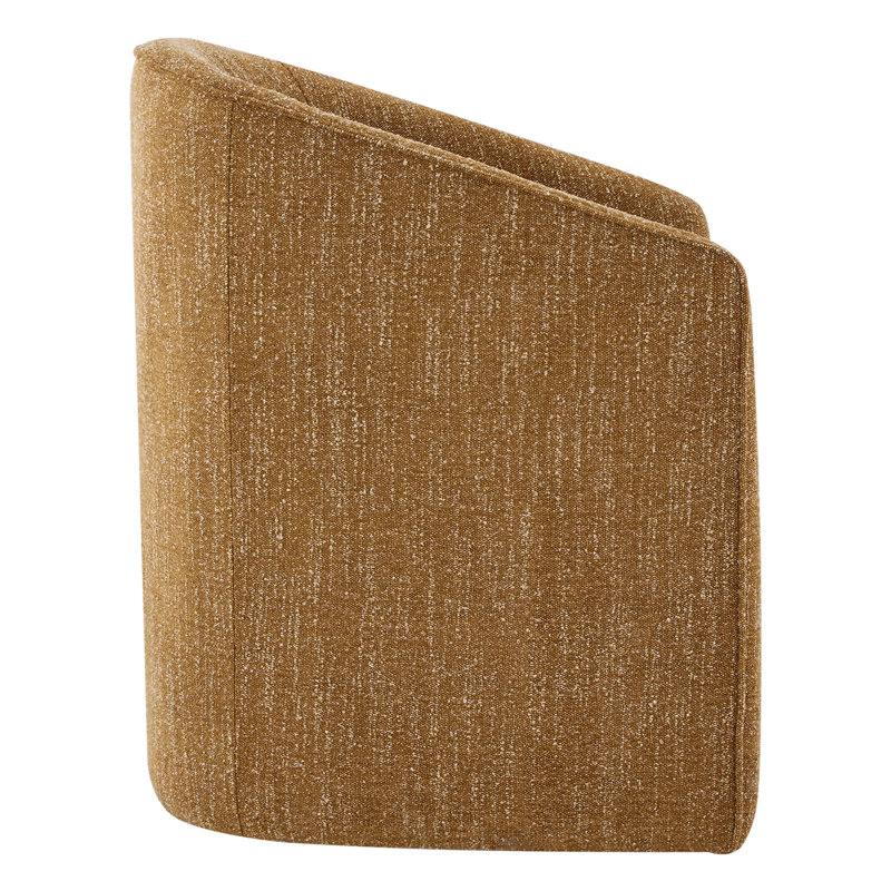 Concorde Caster Dining Chair, Chenille Mustard