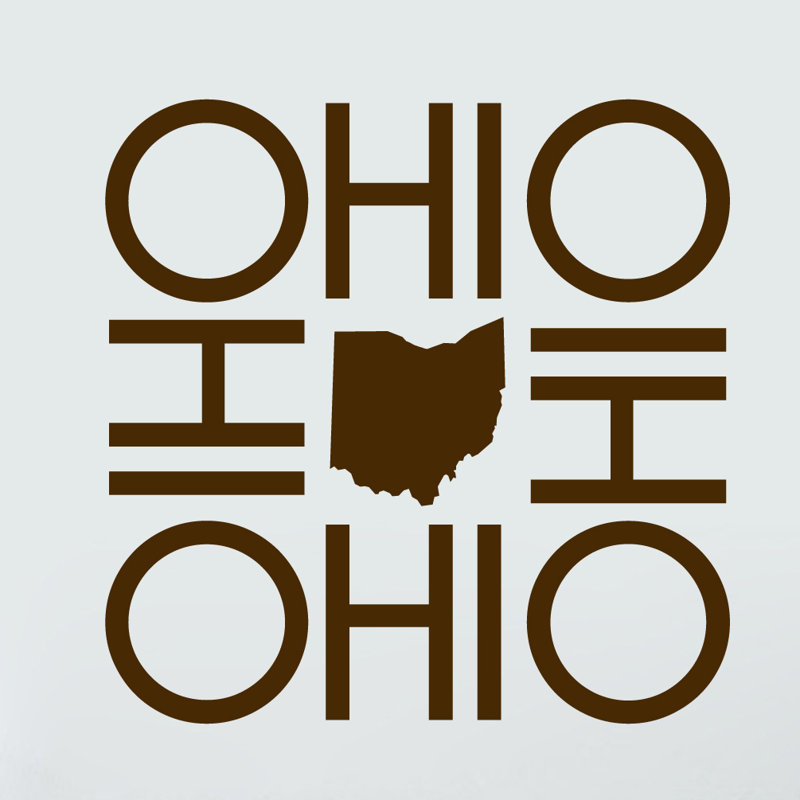 Décalcomanie murale ohio, Brun
