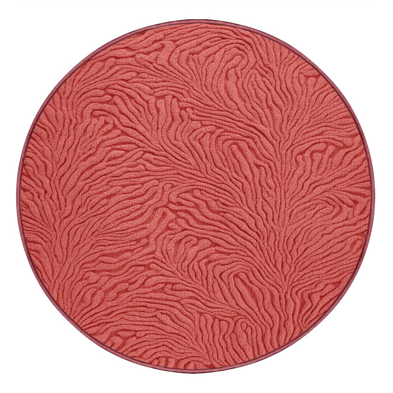  Tapis hawaïen lavable corail rose, Rectangulaire 8 pi x 12 pi
