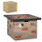 Ameeta Square Stainless Steel Propane Fire Pit Table