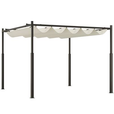 Chamroeun 3 x 3(m) Metal Pergola with Retractable Roof UPF30+