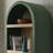 Caleb 4 Arched Display Shelf Bookcase In Hunter Green-2020106180