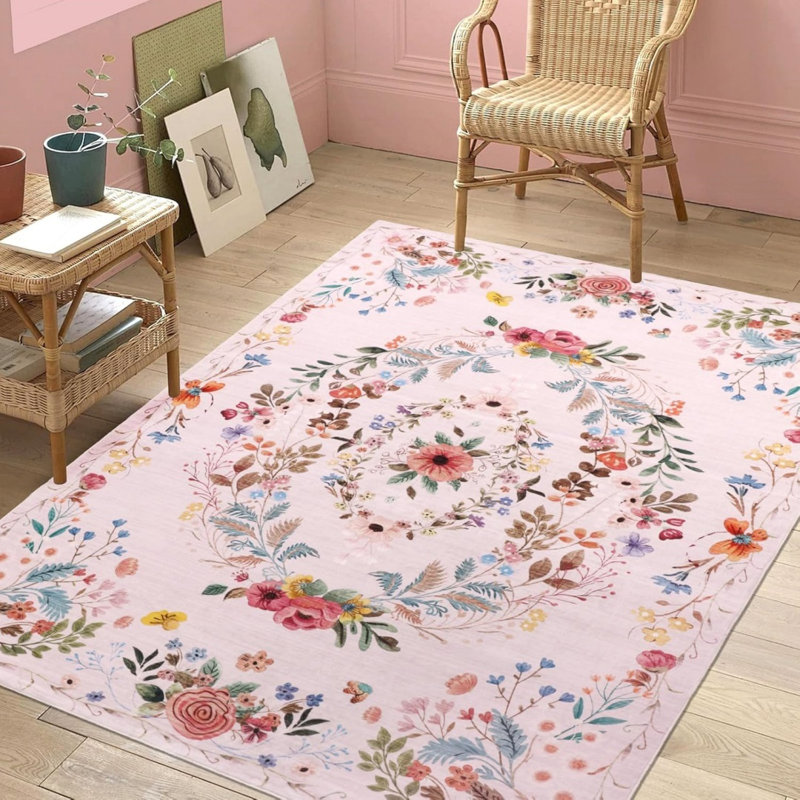 Floral Machine Tufted 120cm X 170cm Area Rug