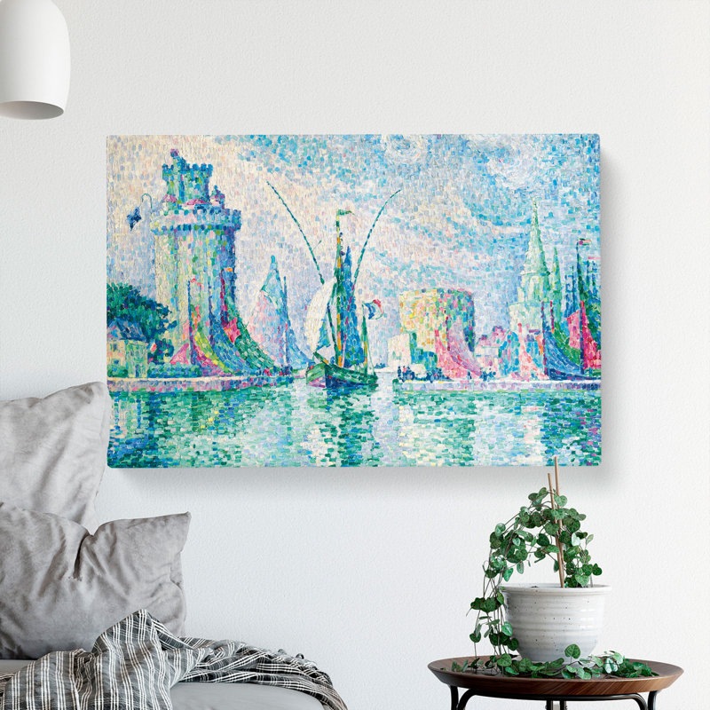 Green Towers Rochelle by Paul Signac - Wrapped Canvas Painting, 35cm H x 50cm W x 3cm D