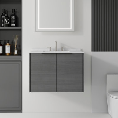 Meuble-lavabo flottant avec lavabo