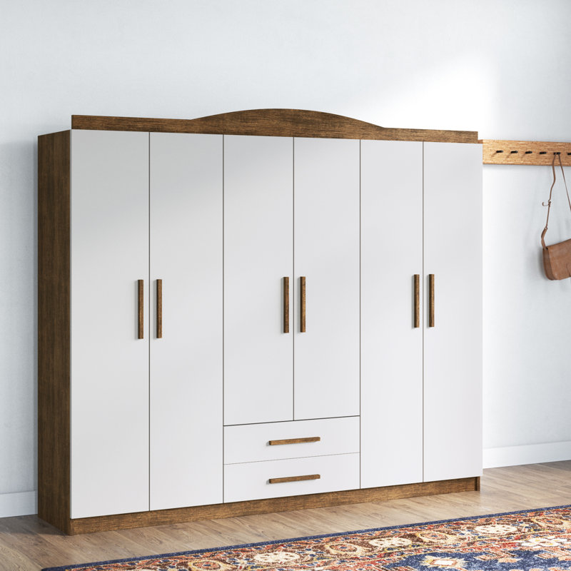 Golub 6 Door Manufactured Wood Wardrobe