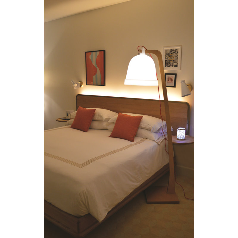 Adelene 74'' Brown Arched Floor Lamp