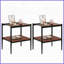 Ensemble de 2 tables basses de salon avec plateau en verre trempé, facile à nettoyer et amp; Stable pour les petits espaces-121048783-121048784-121048785