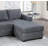 Modern Contemporary Style 2Pc Sectional Sofa Right Arm Chaise Left Arm Sofa Plastic Legs Corduroy Upholstered-780290100