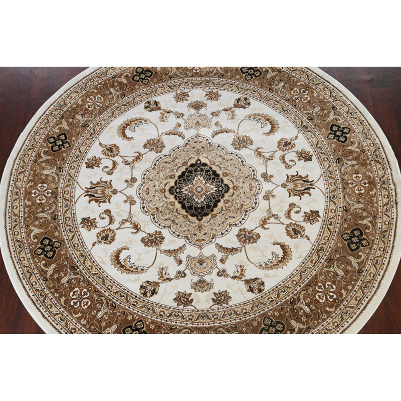 Tapis traditionnel Tabriz, Rond 8 pi 0 po x 8 pi 0 po