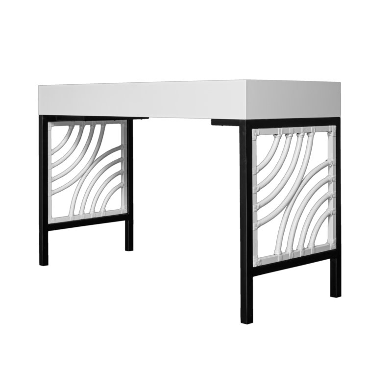 Swirl Writing Desk, White