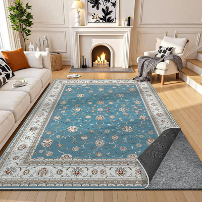 8X10 FT Waterproof Rug Pad, Non-Slip Felt Carpet Underlay For Hardwood Floors, Rug Gripper To Prevent Wrinkling & Buckling, Floor Protector