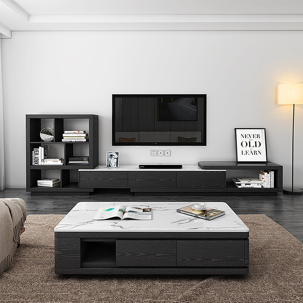 Bkoksety Modern coffee table TV cabinet storage shelf set - Wayfair Canada