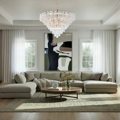 Lustre en laiton vieilli 49 po Sandbach
